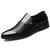 baratos Formal-sapatos sociais masculinos de couro envernizado preto com zíper lateral – design elegante e moderno para casamentos, festas e uso profissional
