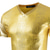זול חולצות טריקו קז&#039;ואל לגברים-בגדי ריקוד גברים חולצה קצרה אחיד צווארון V קזו&#039;אל יומי שרוולים קצרים צמרות משקל קל אופנתי גדול וגבוה זהב / קיץ