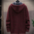 billiga cardigan tröja för män-Herr Tröja Kofta Tröja Hoodie Blixtlåströja Tröja jacka Sticka Stickat Ensfärgat Huva Stylish Utomhus Hem Kläder Höst Vinter Vin Blå S M L