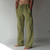 economico pantaloni di lino-lino da uomo pantaloni da yoga da donna gamba larga tasca posteriore pantaloni fondo assorbimento dell&#039;umidità leggero tinta unita verde chiaro verde militare grigio scuro yoga palestra allenamento