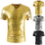 preiswerte Lässige T-Shirts für Herren-Herren T Shirt Einfarbig V Ausschnitt Casual Täglich Kurzarm Oberteile Leicht Modisch Groß und hoch Gold / Sommer