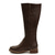 abordables Bottes à la mode-bottes d'équitation marron pour femmes jusqu'aux genoux avec détail de boucle et fermeture à glissière - bottes élégantes en similicuir pour une tenue décontractée et extérieure