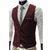 cheap Gilets-Men&#039;s Suit Vest Gilet Formal Business Business / Ceremony / Wedding V Neck Fashion Casual Daily Gentle Jacket Outerwear Solid Colored Wine Gray White / Sleeveless / Work / Slim