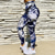 abordables Leggings et collants de yoga-Femme Gym Legging Sport Pantalon de yoga Taille haute Bleu de minuit Jambières courtes Graphic Contrôle du Ventre Lifting des fesses Vêtements Yoga Aptitude Exercice Physique Fonctionnement / Slim
