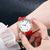 voordelige Quartz-horloges-Moederdag cadeau voor vrouwen horloge luxe casual kwarts legering horloge dames mode stijlvolle roestvrijstalen wijzerplaat casual armband leer polshorloge