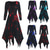 ieftine Costume de Halloween-Retro / vintage Punk și gotic Medieval Rochii Rochie A-Line Fata Goth Costume de fancy Pentru femei Halloween Carnaval Mascaradă Purtare Zilnică Festival Adulți Rochie Primăvară Toamnă