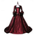 abordables Vestidos-Vestido Estilo Floral Rococó Victoriano Hasta el Suelo Vestidos Ropa de Fiesta Baile de Máscaras Manga de la llamarada Princesa Inodoro Vestido de Gala Escote Cuadrado Disfraz Mujer Navidad Víspera