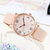 voordelige Quartz-horloges-Moederdag cadeau voor vrouwen horloge luxe casual kwarts legering horloge dames mode stijlvolle roestvrijstalen wijzerplaat casual armband leer polshorloge