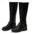 abordables Bottes à la mode-bottes d'équitation marron pour femmes jusqu'aux genoux avec détail de boucle et fermeture à glissière - bottes élégantes en similicuir pour une tenue décontractée et extérieure
