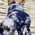 abordables Leggings y mallas de yoga-Mujer Sports Gym Leggings Pantalones de yoga Alta cintura Azul Oscuro Calzas Cortas Graphic Control de barriga Levantamiento de tope ropa Yoga Aptitud física Entrenamiento de gimnasio Corriendo