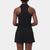 abordables Trajes de yoga-Mujer 2 piezas Traje de yoga Falda de yoga Verano 2 Piezas Cremallera delantera Color sólido Bermudas Vestidos Chalecos Negro Rosa Yoga Aptitud física Entrenamiento de gimnasio Transpirable Secado