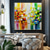 voordelige Abstracte schilderijen-handgemaakte olieverf canvas kunst aan de muur decoratie Paletmes schilderij kleur fantasie voor home decor gerold frameloze niet-uitgerekt schilderij