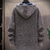 billiga cardigan tröja för män-Herr Tröja Kofta Tröja Hoodie Blixtlåströja Tröja jacka Sticka Stickat Ensfärgat Huva Stylish Utomhus Hem Kläder Höst Vinter Vin Blå S M L