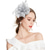 cheap Fascinators-Fascinators Headpiece Tulle Tea Party Horse Race Ladies Day Elegant Retro With Feather Flower Headpiece Headwear dress to impress Race Day Dress