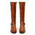 abordables Bottes à la mode-bottes d'équitation marron pour femmes jusqu'aux genoux avec détail de boucle et fermeture à glissière - bottes élégantes en similicuir pour une tenue décontractée et extérieure