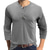 billiga Henley-skjortor för män-Herr T-shirt Henley skjorta Långärmad V-hals Överdelar Utomhus Andningsfunktion Lättvikt Vinrött ArmyGreen Vit Resa