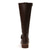abordables Bottes à la mode-bottes d'équitation marron pour femmes jusqu'aux genoux avec détail de boucle et fermeture à glissière - bottes élégantes en similicuir pour une tenue décontractée et extérieure