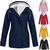 Недорогие Куртки для охоты-женская непромокаемая куртка с флисовой подкладкой на открытом воздухе плюс размер дождевик с капюшоном теплые ветрозащитные толстовки верхняя одежда толстовка пальто пальто темно-синий