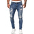 billiga jeans och jeansshorts-mäns förstörda stretchjeans-slang begagnade slim-fit jeansbyxor för män streetwear byxor avsmalnande byxor jeansbyxor dragkedja och knappgylf