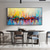 cheap Abstract Paintings-Handmade Oil Painting Canvas Wall Art Decoration Abstract  Seascape Painting Color Sailboat for Home Decor Rolled Frameless Unstretched Painting