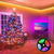 رخيصةأون تحكم عن بعد-أضواء شريطية ليد 5 متر RGB Tiktok 300 LED 2835 SMD RGB شريط أضواء مجموعات إضاءة ذاتية اللصق متعدد الألوان لغرفة المطبخ والمطبخ والإضاءة مع جهاز تحكم عن بعد 12 فولت