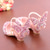 preiswerte Kinder &amp; Blumenmädchen-Rosa Glitzer-Prinzessinnenschuhe für Mädchen – funkelnde Schmetterlings-Abendschuhe mit Knöchelriemen für Partys, Hochzeiten und besondere Anlässe