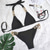 cheap Bikini Sets-Women&#039;s Swimwear Bikini 2 Piece Swimsuit Solid Color Blue White Black Purple Red Plunge Bathing Suits New Vacation Fashion / Padded Bras