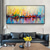 cheap Abstract Paintings-Handmade Oil Painting Canvas Wall Art Decoration Abstract  Seascape Painting Color Sailboat for Home Decor Rolled Frameless Unstretched Painting