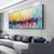 cheap Abstract Paintings-Handmade Oil Painting Canvas Wall Art Decoration Abstract  Seascape Painting Color Sailboat for Home Decor Rolled Frameless Unstretched Painting