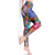 billige Yoga Leggings &amp; strømpebukser-Dame Leggins Sports Gym Leggings Yoga Bukser Spandex Blå Afklippede tights Blomster Mavekontrol Balleløft Tøj Tøj Yoga Fitness Gym Træning Løb / Høj Elasticitet / Atletisk / atletiktøj