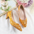 cheap Wedding Guest-Women's Sparkly Rhinestone Pointed Toe Pumps – Low Kitten Heel Dress Shoes for Weddings, Cocktail &amp; Parties