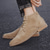 cheap Dress Boots-Men&#039;s Beige Faux Suede Lace-Up Desert Boots – Classic Chukka Style with Comfortable Rubber Sole for Casual Wear