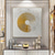 cheap Abstract Paintings-Oil Painting Handmade Hand Painted Wall Art Abstract  Art Golden Circle  Home Decoration Decor Stretched Frame Ready to Hang
