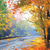 cheap Landscape Paintings-Handmade Oil Painting Canvas Wall Art Decoration Abstract Landscape  Painting Road Forest for Home Decor Rolled Frameless Unstretched Painting
