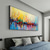 cheap Abstract Paintings-Handmade Oil Painting Canvas Wall Art Decoration Abstract  Seascape Painting Color Sailboat for Home Decor Rolled Frameless Unstretched Painting