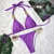 billiga Bikiniset-Dam Badkläder Bikini 2 st Baddräkt Ensfärgat Blå Vit Svart Purpur Rubinrött Doppa Baddräkter Ny Semester Mode / Vadderad behå