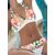 baratos Conjuntos de Bikini-Mulheres Roupa de Banho Biquíni 2 partes roupa de banho Sem costas Floral Verde Azul Branco Azul empoeirado Azul Real Nadador Decote em V-wire Fatos de banho novo Sensual Moderno / Férias / Com Bojo