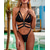 cheap Bikini Sets-Women&#039;s Swimwear Bikini 2 Piece Swimsuit Open Back Hole Solid Color Black Padded Strap Bathing Suits New Vacation Sexy / Padded Bras