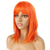 cheap Party Wigs-Short Bob Wigs with Bangs Orange Straight Shoulder Length Synthetic Wig for Women Heat Resistant Wig for Party Daily Wear (Orange) Halloween Wigs