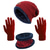 Χαμηλού Κόστους Ένδυση Πεζοπορίας Αξεσουάρ-χειμωνιάτικο καπέλο μαντήλι καπέλο σετ για άνδρες και γυναίκες, γάντια φασολιών θερμότερο λαιμό με ζεστό πλεκτό κραγιόν με επένδυση κρανίου καπέλο μονόχρωμο μάλλινο ύφασμα μαύρο μπορντό γκρι για κάμπινγκ πεζοπορία σκι
