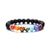 cheap Men&#039;s Trendy Jewelry-hot selling  natural volcanic stone colorful seven chakra bracelet agate stone beads bracelet