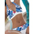 preiswerte Bikini-Sets-Damen Bademode Bikinis 2 Stück Badeanzug Rückenfrei Blumen Grün Blau Weiß Staubiges Blau Königsblau Halfter V-Wire Ausschnitt Badeanzüge neu Sexy Modern / Urlaub / Gepolsterte BHs