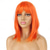 cheap Party Wigs-Short Bob Wigs with Bangs Orange Straight Shoulder Length Synthetic Wig for Women Heat Resistant Wig for Party Daily Wear (Orange) Halloween Wigs