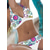 baratos Conjuntos de Bikini-Mulheres Roupa de Banho Biquíni 2 partes roupa de banho Sem costas Floral Verde Azul Branco Azul empoeirado Azul Real Nadador Decote em V-wire Fatos de banho novo Sensual Moderno / Férias / Com Bojo