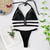 cheap Bikini Sets-Women&#039;s Swimwear Bikini 2 Piece Swimsuit Open Back Hole Solid Color Black Padded Strap Bathing Suits New Vacation Sexy / Padded Bras
