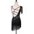 abordables robe de compétition-robe de patinage artistique à franges pompon cristaux / strass femme fille entraînement performance sans manches maille haute spandex