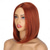 abordables Perruques de qualité supérieure-Perruques orange pour femmes porsmeer short bob perruques de cheveux raides pour femmes longueur d'épaule pleine perruque couleur rouge gingembre naturel