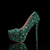 cheap Semi-Formal-Women&#039;s Silver Rhinestone-Embellished High Heel Pumps – Glamorous Bridal or Evening Shoes for Wedding and Special Occasions
