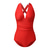 cheap One-piece swimsuits-Women&#039;s Swimwear One Piece Monokini Bathing Suits Swimsuit Tummy Control Open Back Cross Solid Color Black Red Padded Plunge Bathing Suits New Vintage Sexy / Strap / Padded Bras / Slim / Strap
