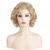 economico Parrucche trendy sintetiche-dominique mcelligott parrucca parrucche bionde corte per le donne bianche capelli biondi ondulati ricci naturali parrucche corte sintetiche parrucche per feste di natale